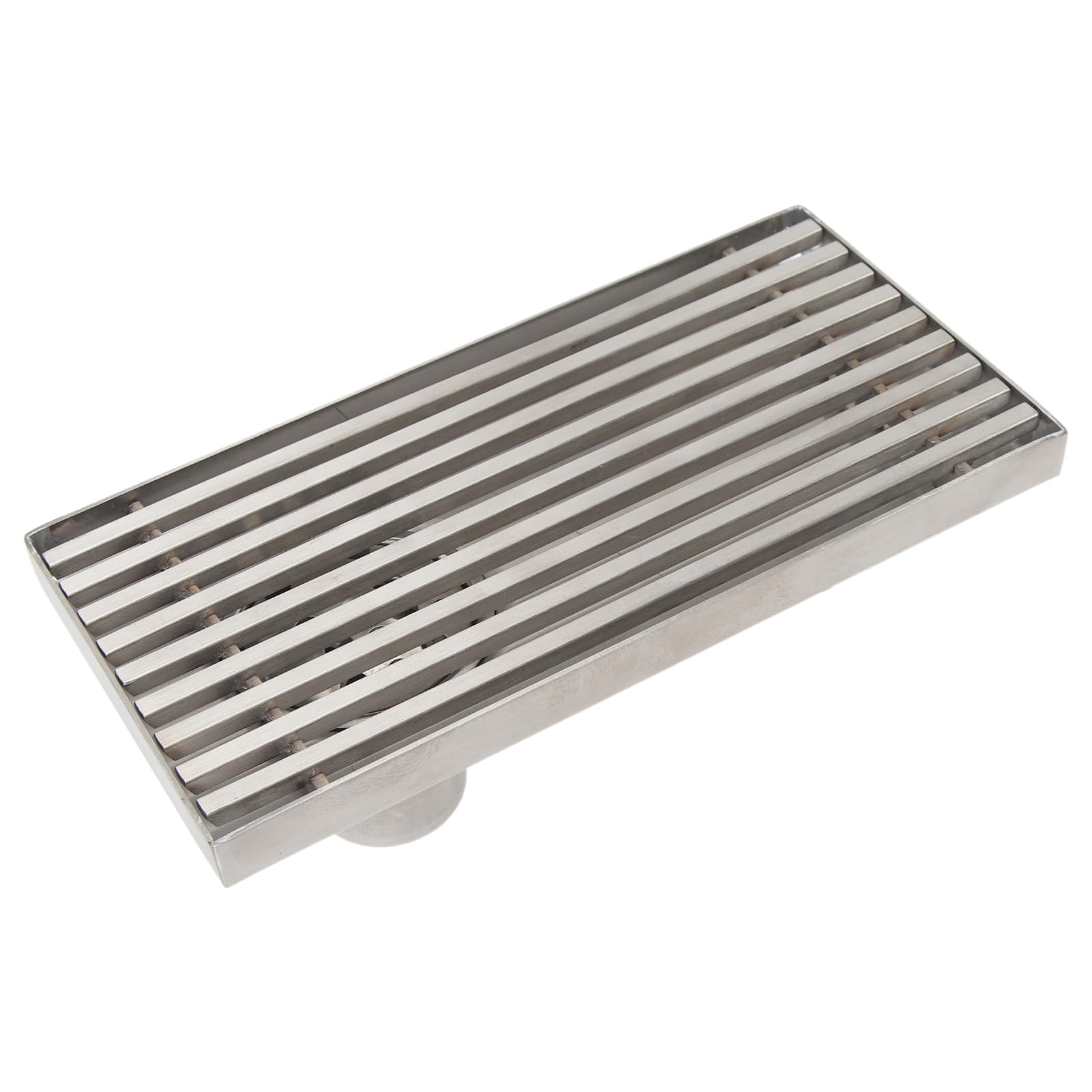 Desagüe de Ducha Lineal de Acero Inoxidable 304, desagüe de Ducha Lineal Alargado y Engrosado de 8 Pulgadas, 20x10CM para tubería de 50MM (Drenaje Lateral)