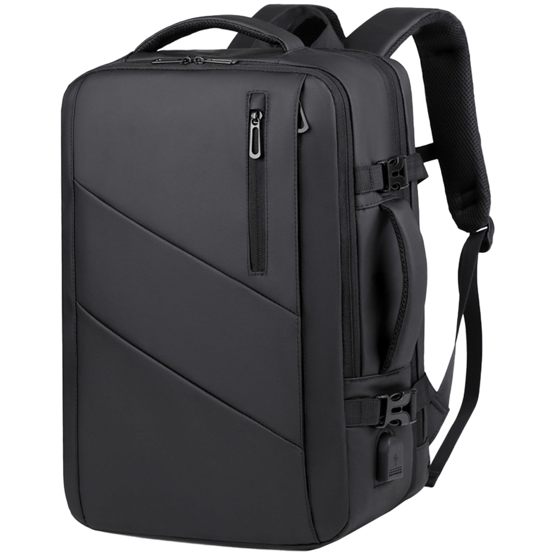 Dress Cici Leather Laptop Backpack for Men with USB Charging Port, 35-55L  Large 16 Inch Notebook Backpack Briefcases