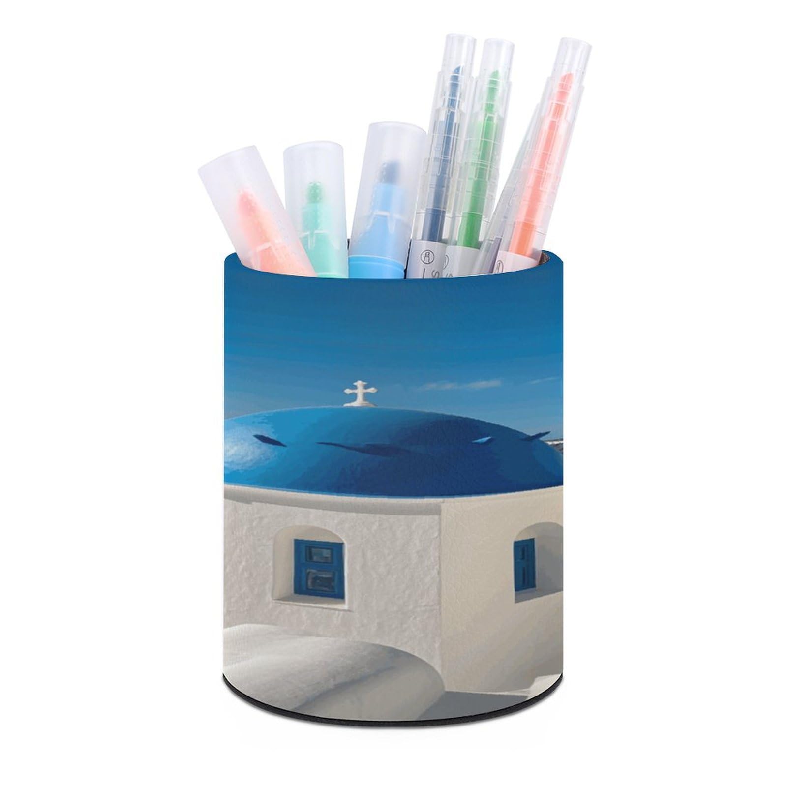Porte-stylos Santorini pour bureau et support de pinceaux déco grecque moderne