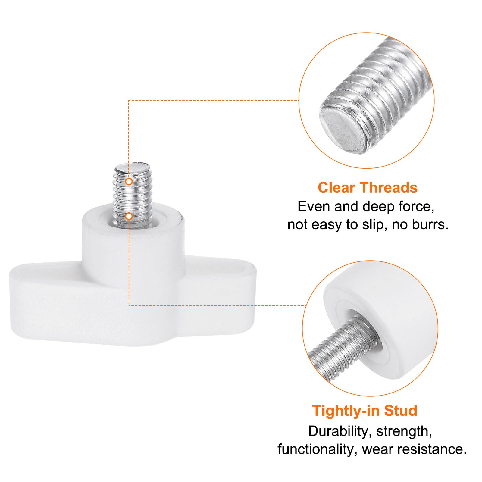 Pomelli Ad Ala A T In Plastica - Viti Zigrinate M5 X 35 Mm, Per Macchine E Attrezzature, Nero - Foto 9