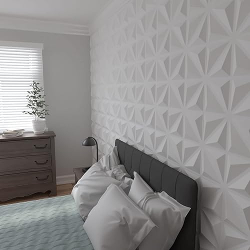 Miniatura 12 de Ekena Millwork WP20X20BIWH-CASE-50 19 5/8 pulgadas de ancho x 19 5/8 pulgadas de alto Bailey EnduraWall Decorativo 3D Panel Cubre 133.73 pies