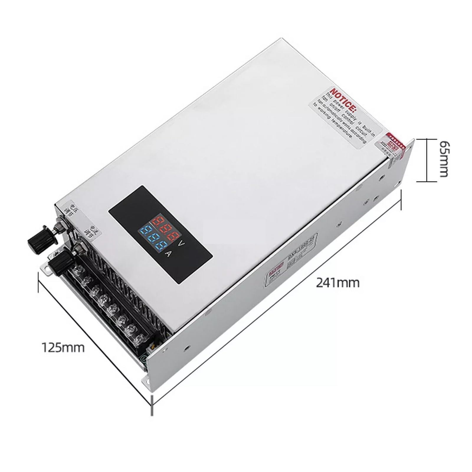 EDEDE Trasformatore LED Alimentatore Switching Regolabile AC 0-48V DC 1000W 48V 20A modalità di commutazione di Tensione e Corrente