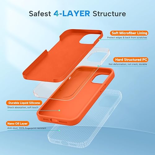 Miniatura 1003 de Miracase - Funda diseñada para iPhone 11 con protector de pantalla, funda de goma de silicona líquida, protección total contra caídas y a prueba