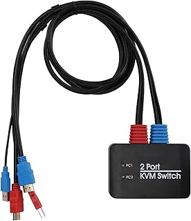 Agatige 2 Port KVM Switch, for WIN/IOS/LIN/Netware/Unix/Andr Support Infrared Remote Control