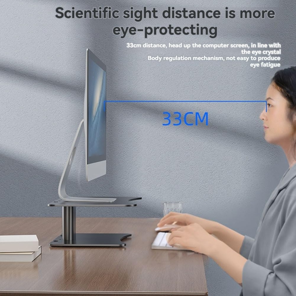 Supporto per Monitor - Supporto per Organizzare la Scrivania per Computer, Laptop, Stampante, Tablet PC. Migliora la Produttività e Il Comfort in Ufficio.