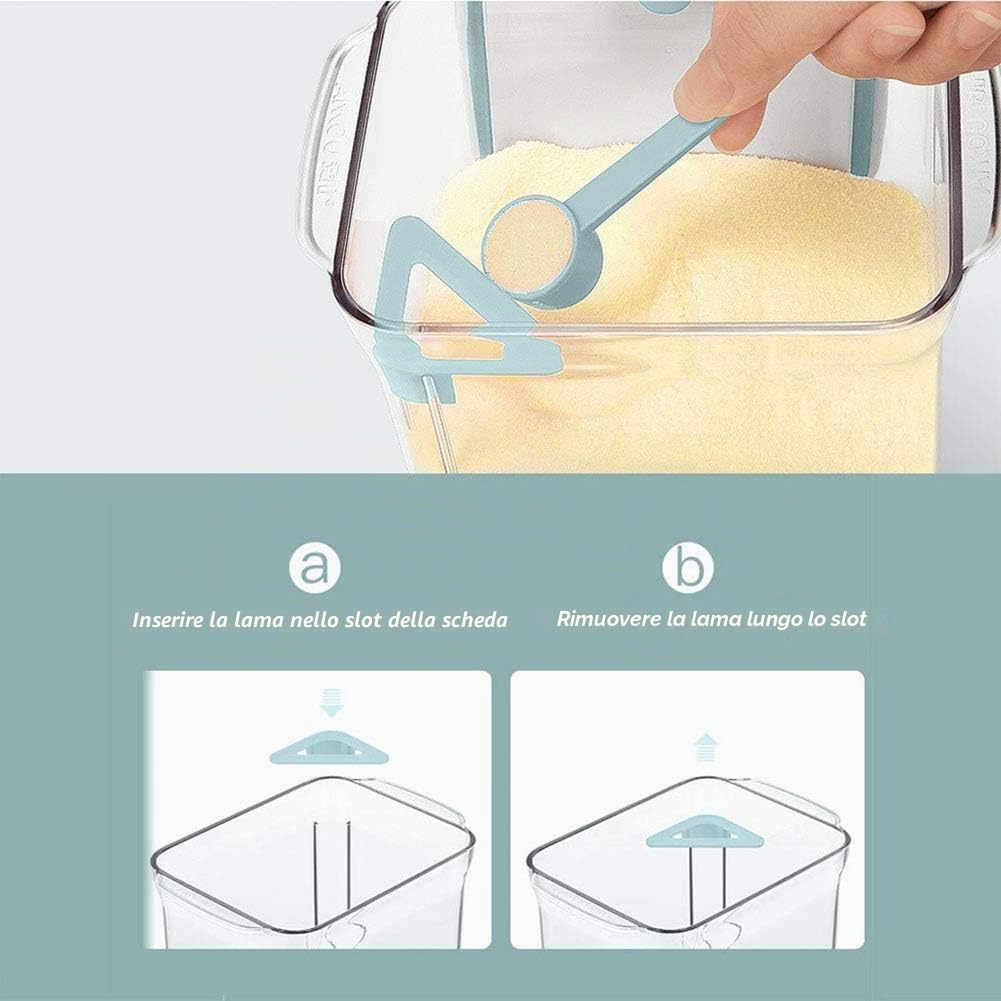 Dispenser Per Latte In Polvere Da 1700 Ml, Contenitore In Polvere Sigillato, Contenitore Per Alimenti In Polvere Portatile Per Latte In Polvere, Sigillo A Prova D'Umidità