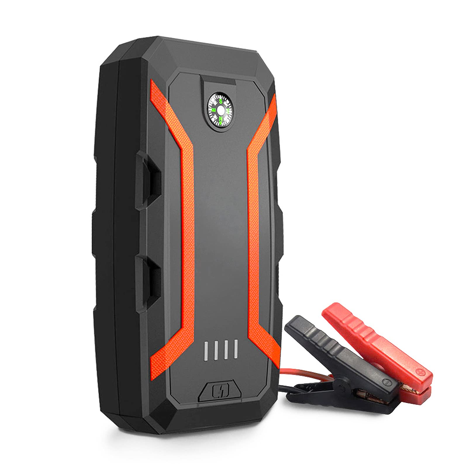 Démarreur de Voiture Portable, 12 V 1500 A Courant de Crête 12 000 MAh Booster de Batterie de Voiture (jusqu'à 7,2 L de Gaz ou 5,5 L de Moteur) avec Boussole LED et Port de