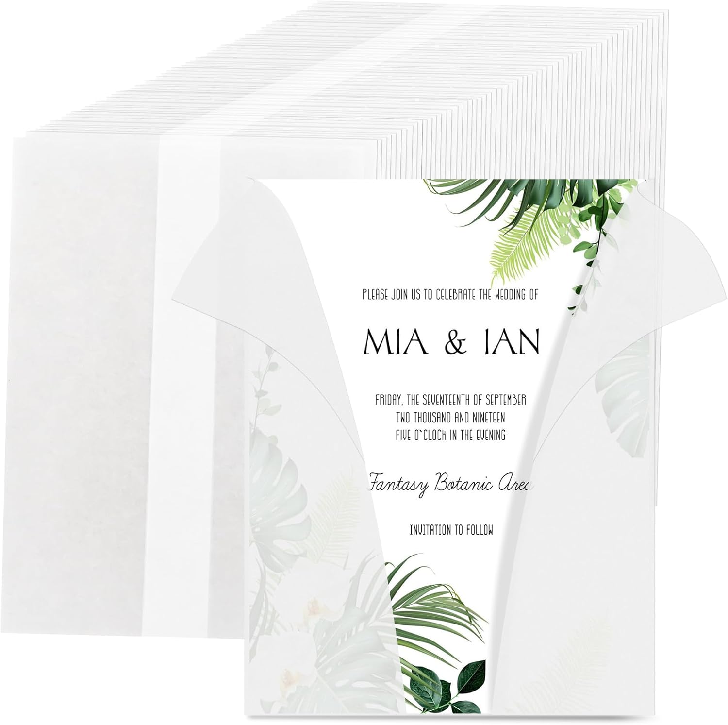 Sukh Vellum Paper 60 PCS PreFolded Vellum Jackets For