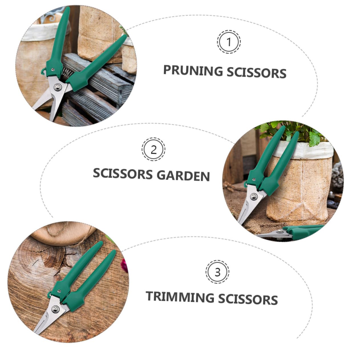 TOYANDONA 2 Piezas Tijeras De Podar Jardinería Tijeras De Rama Cortador De Uva Corte Tijeras De Arbustos Tijeras Para Podar Plantas Tijeras De Jardín Acero Inoxidable Verde
