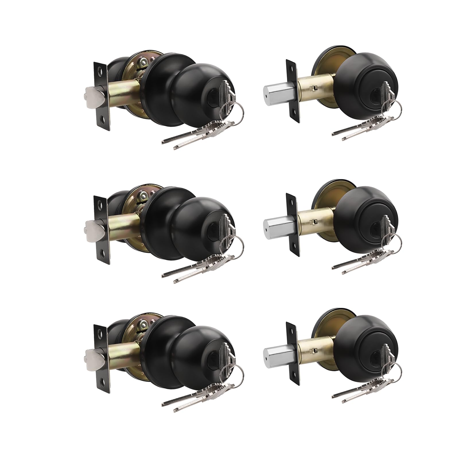 Stainless Steel Door Knobs - Keyed Alike Locks -24