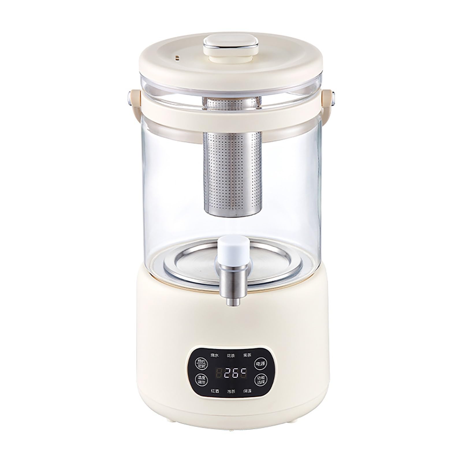 Hervidor eléctrico vidrio 3 l pantalla táctil, temperatura ajustable 40 a 90 °C, tetera hierbas borosilicato alto rendimiento retención calor 24 horas e infusor desmontable.