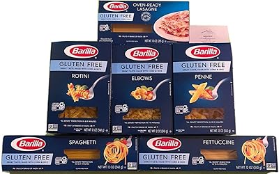 Barilla Gluten Free Pasta Noodles Dinner Variety Set, Pack of 6, Bundled with Lang Recipe Card, Barilla Gluten Free Lasagn...