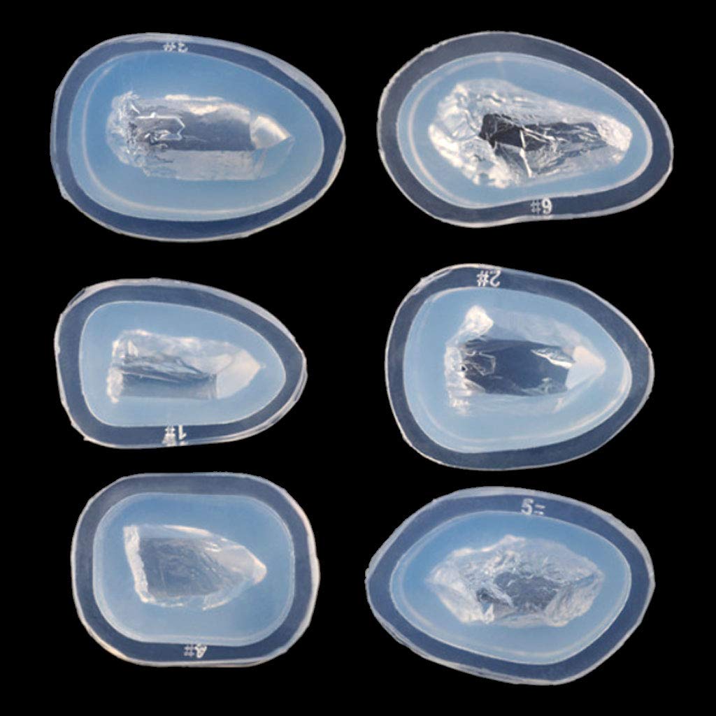 SOFEANatural Druzy Stone Quartz Rock Cluster Epoxy Resin Mold Jewelry Making Tools