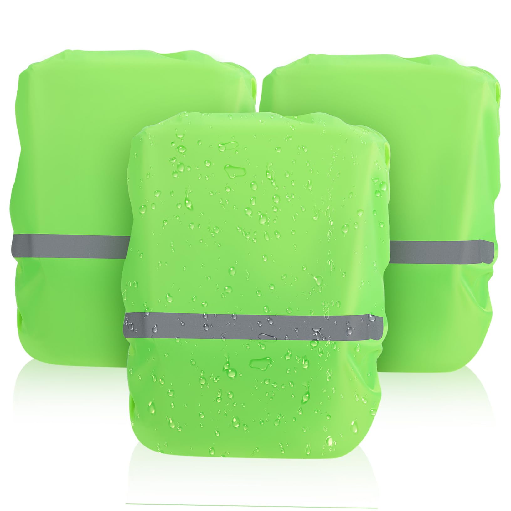 KICHOUSE Backpack Rain Cover Backpack Waterproof Rainproof Cover for Hiking Camping Travel Reflective Safety Reflectors