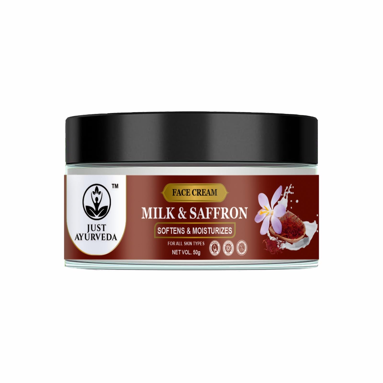 Milk & Saffron Herbal Hand Cream with Shea Butter | Softens Rough Cuticles, Moisturizes | Prevents Dryness | Suitable for All Skin Types | 50g (Pack 1, Milk & Saffron)-image-49