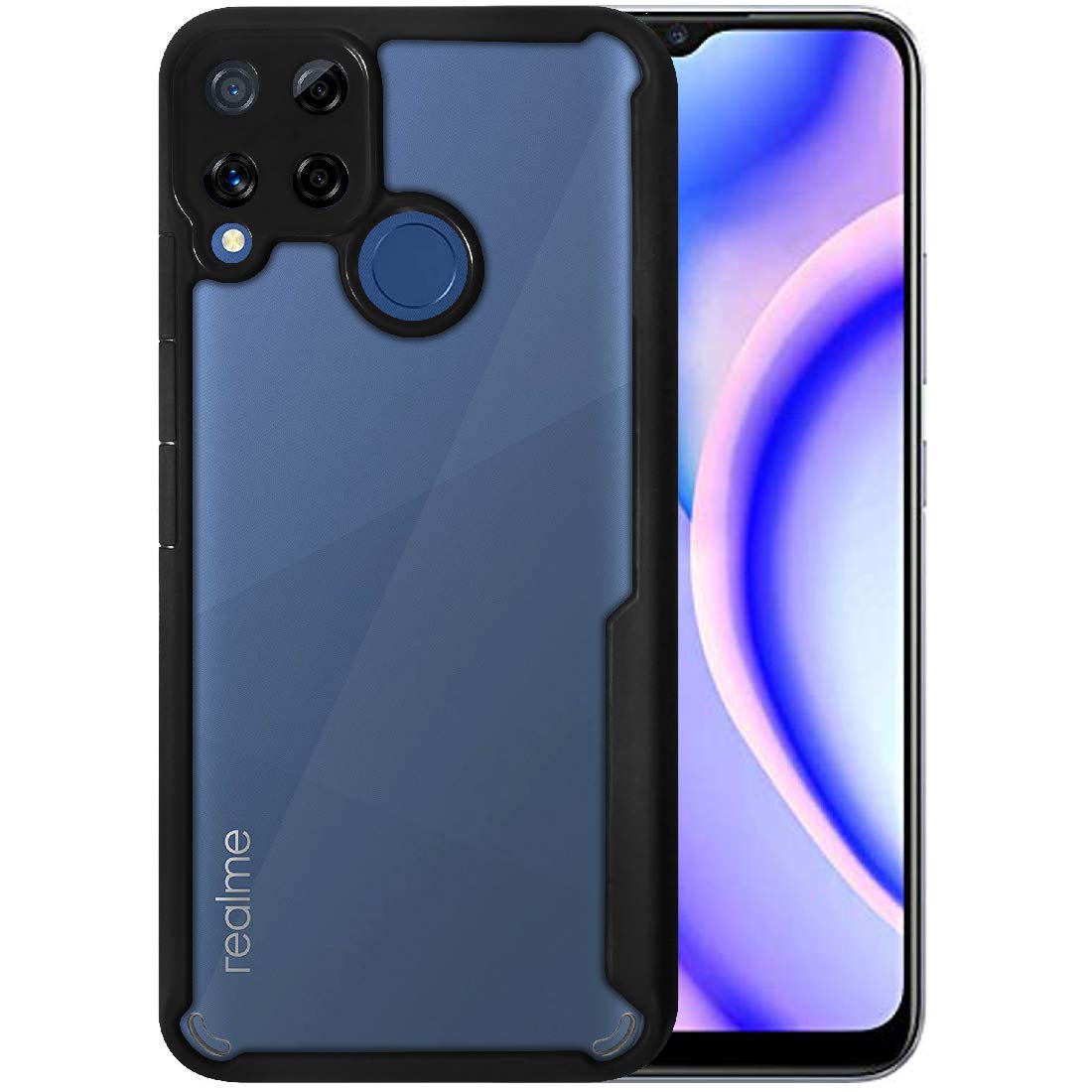 Amazon Brand - Solimo Mobile Cover (Soft & Flexible Shockproof Back Case with Cushioned Edges) for Realme C12 / Narzo 20 / Narzo 30A / C15 / Narzo 20 (Black) (B08SM1KDQM) Amazon Price History, Amazon Price Tracker