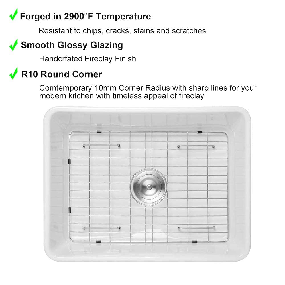 Small White Farm Sink Sarlai 24 Inch Kitchen Sink White Ceramic