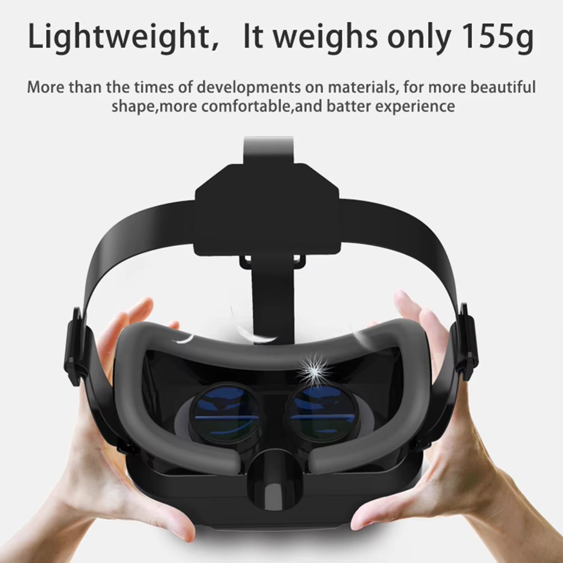 Cuffie per realtà virtuale VR, mini visore VR per film 3D e videogiochi, occhiali VR per adulti e bambini, per iPhone 16, 15, 14, 13 Pro Max, Samsung Galaxy S25, S24, S23, S22, ecc