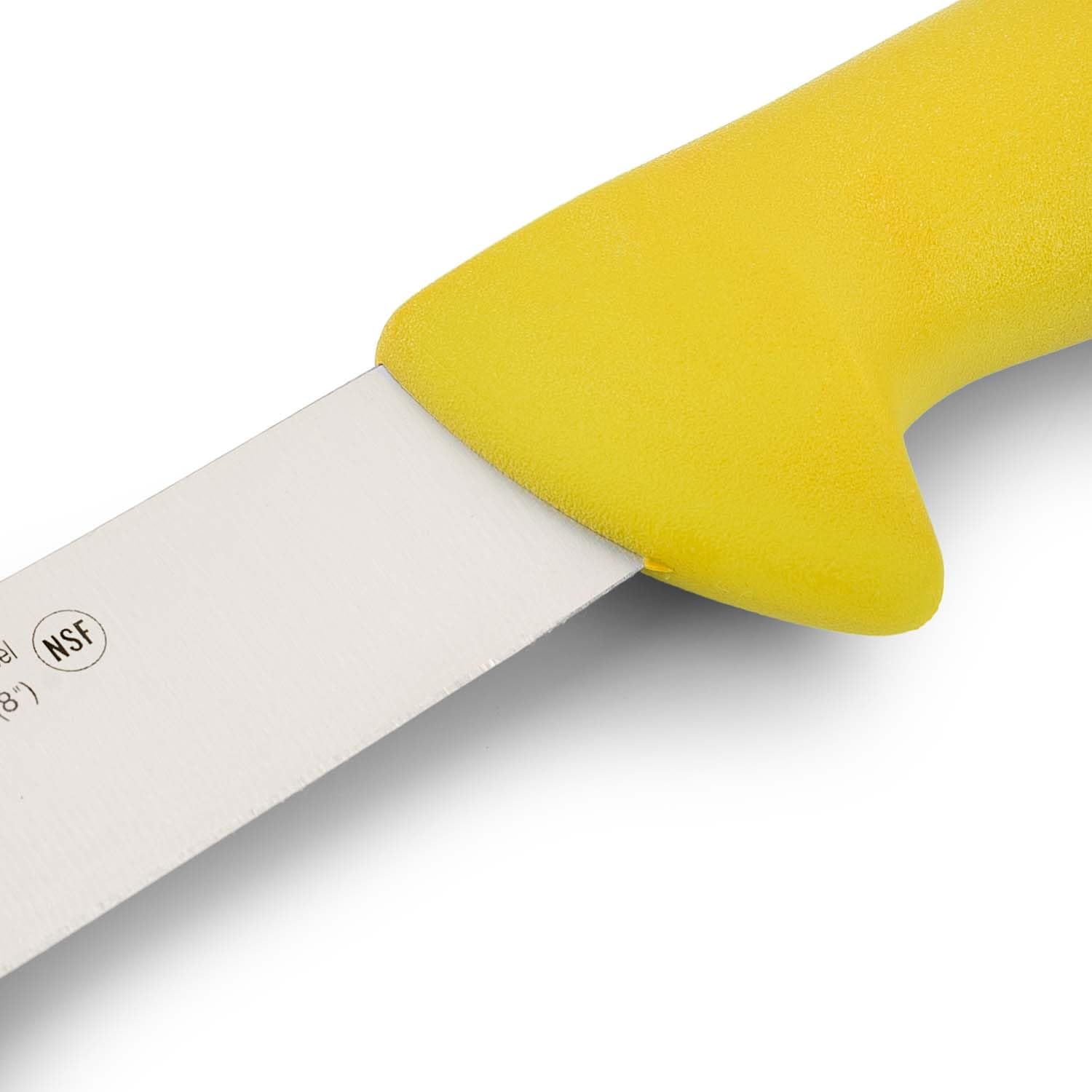 Arcos Serie 2900 - Cuchillo Carnicero - Hoja de Acero Inoxidable NITRUM de 200 mm - Mango inyectado en Polipropileno Color amarillo