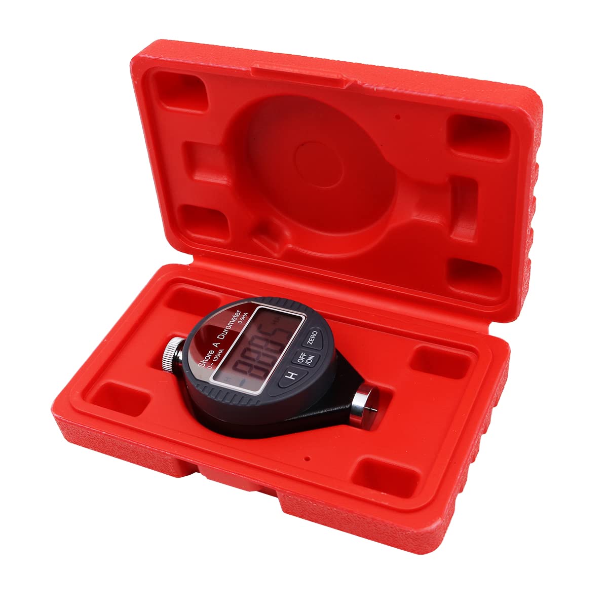 Testeur de dureté portable 0–100 HA - Duromètre - Jauge de pneu pour pneu en caoutchouc, plastique, thermique, sol en plastique - Boule de bowling