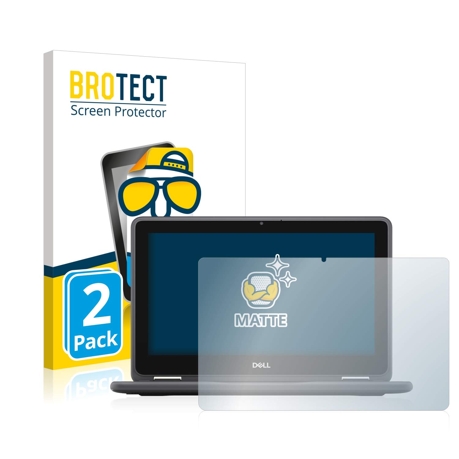 brotect Screen Protector Anti-Glare compatible with Dell Latitude 3190 2-in1 (2 Pack) Screen Protector Matte, Anti-Fingerprint Protection Film