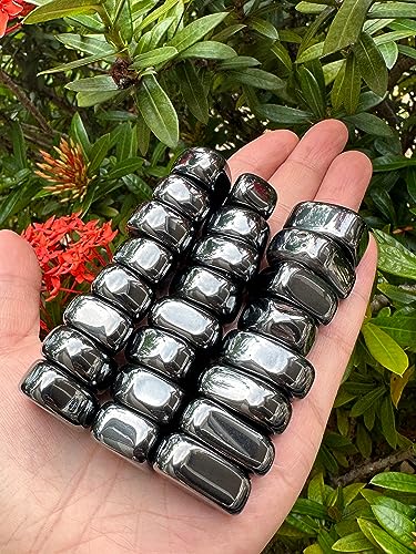 Image of Polished Natural Hematite Tumbled Stones - 1 /2LB Magnetic Healing Crystals