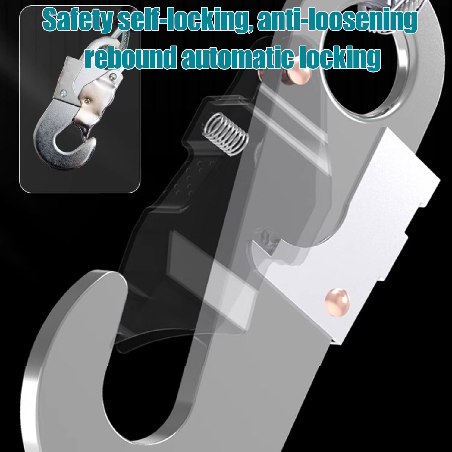 Wysuwane aluminiowe urządzenie zabezpieczające przed upadkiem ze stalowym kablem podwójna linka zabezpieczająca hamulec osobisty sprzęt ochronny nośność 150/300/500 kg długość 10 m idealny do