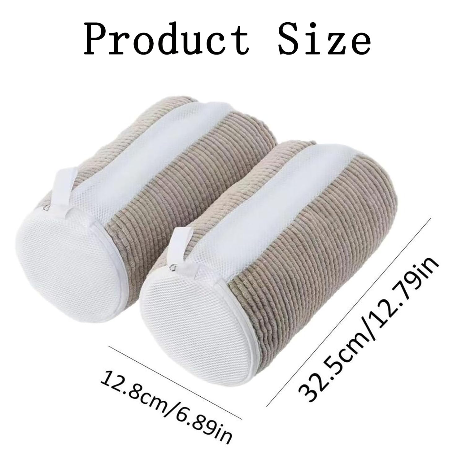 Waschbeutel Waschmaschine Mit Reißverschluss,360°-Reinigung Schuhsack Waschmaschine,Schuhbeutel Reise,3Cm Lange Faser,Tragbar Schuhwaschbeutel Waschmaschine,2Stk