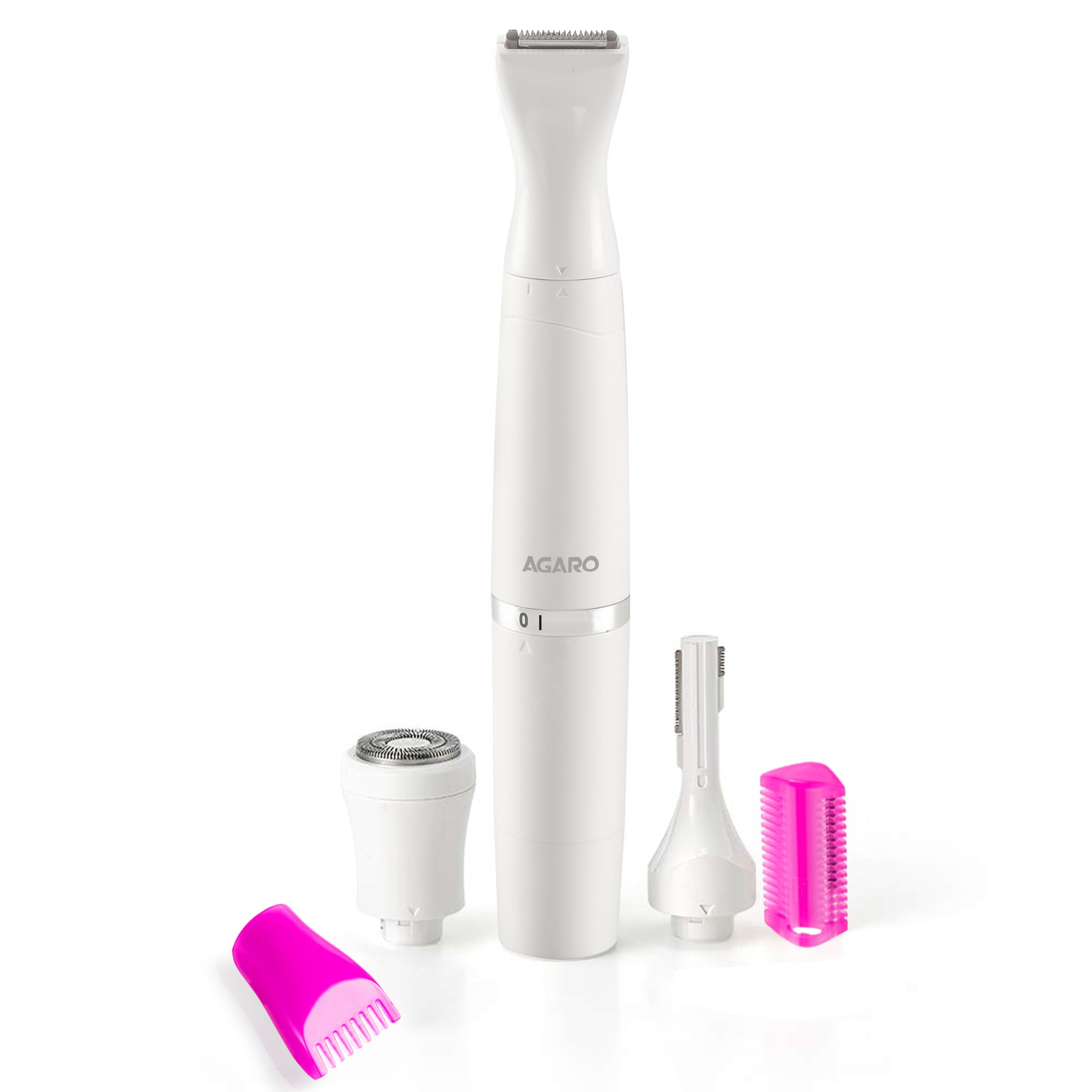 AGARO Rechargeable 3-in-1 Multi Trimmer For Women, Multipurpose Hair Remover for Women, Face, Leg, Eyebrow, Underarms, Bikini Trimmer, 60 minutes Runtime, White. (B09GKPDG58) Amazon Price History, Amazon Price Tracker