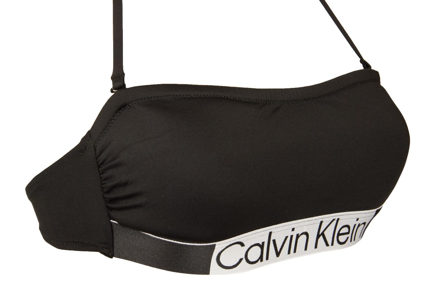 Calvin Klein Bikini Donna Reggiseno a Fascia Imbottitura e Lacci Removibile Slip Elastico a Vista logato Art ZW0ZW02166x2155