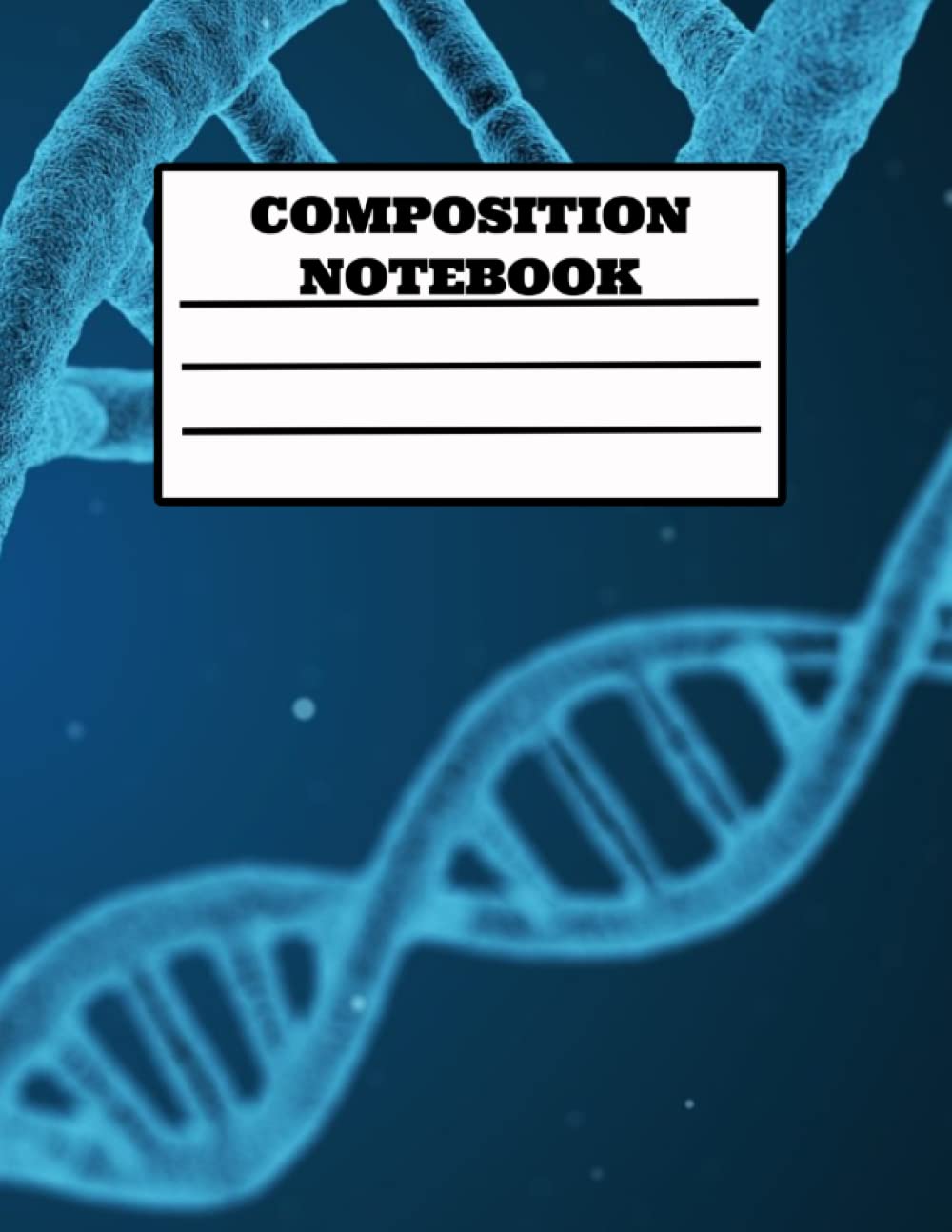 DNA Strand Composition Notebook: composition notebook college ruled 8.5 x 11 journal writing note 100 pages