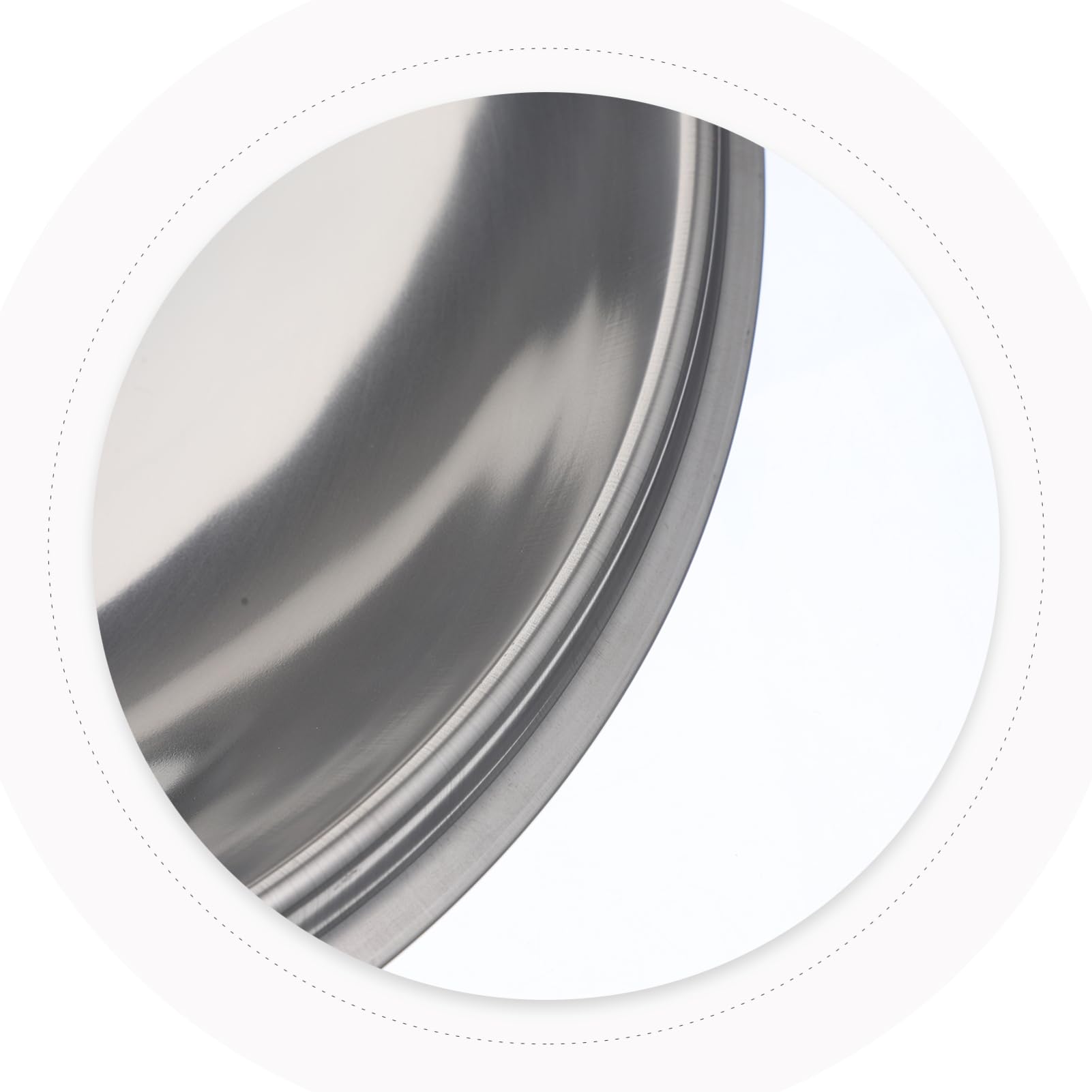 Coperchio per Pentola in Acciaio Inox Argento Rotondo Design Visibile e Facile da Aprire per Cucina e Hotel