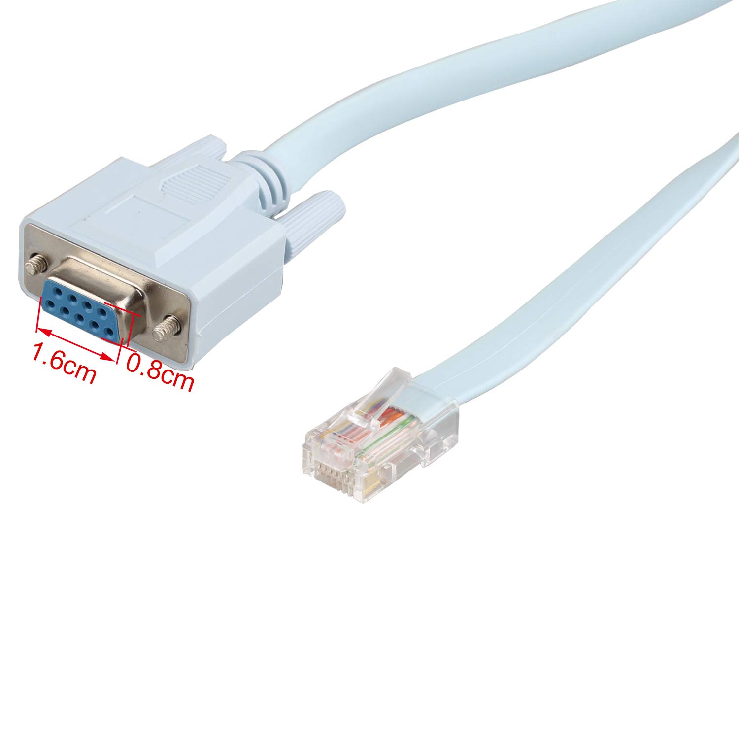 Cooso Adattatore RJ45 A RS232 DB9 Femmina – Convertitore Da Porta Seriale A Ethernet Cat5e/Cat6