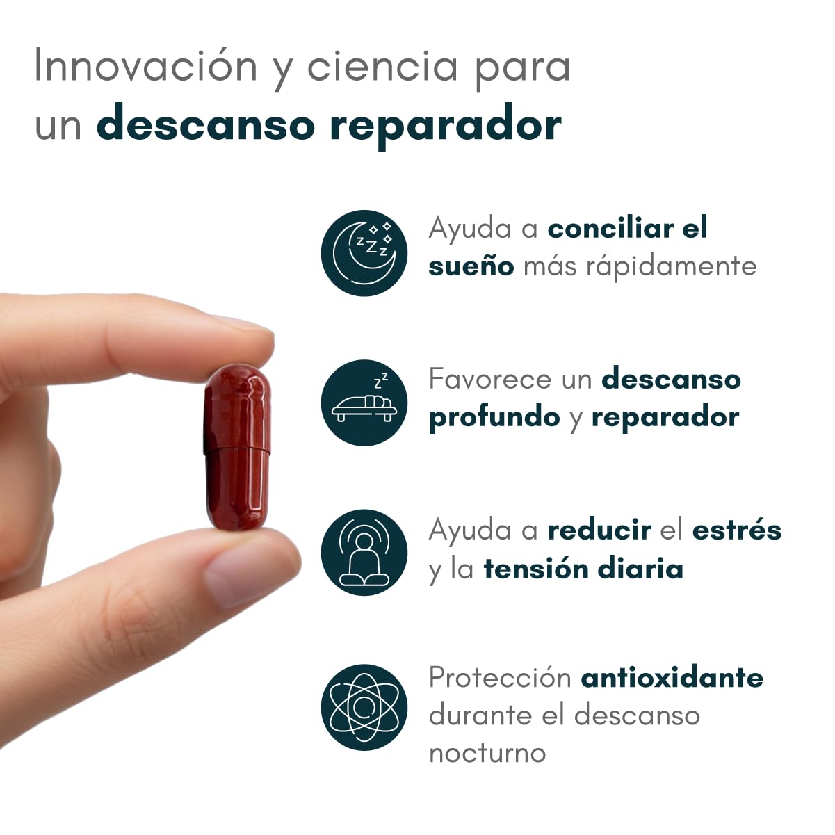 AORA Noche - Cápsulas para Dormir 30 unidades | Sueño Profundo y Reparador | Antioxidante y Antiedad Natural | Azafrán, Valeriana, Vitamina B6 y Resveratrol
