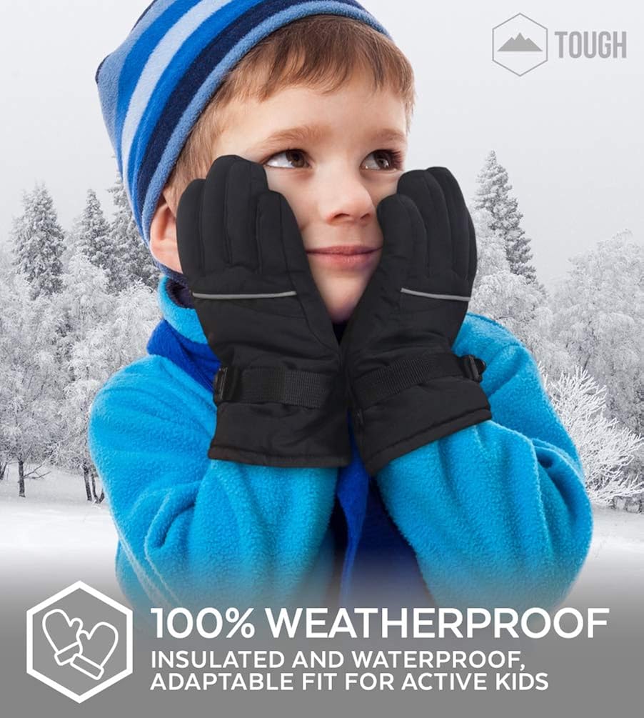 Kids Winter Gloves - Snow & Ski Waterproof Thermal Insulated Gloves for Boys Girls Toddler Children & Youth for Cold Weather: Clothing