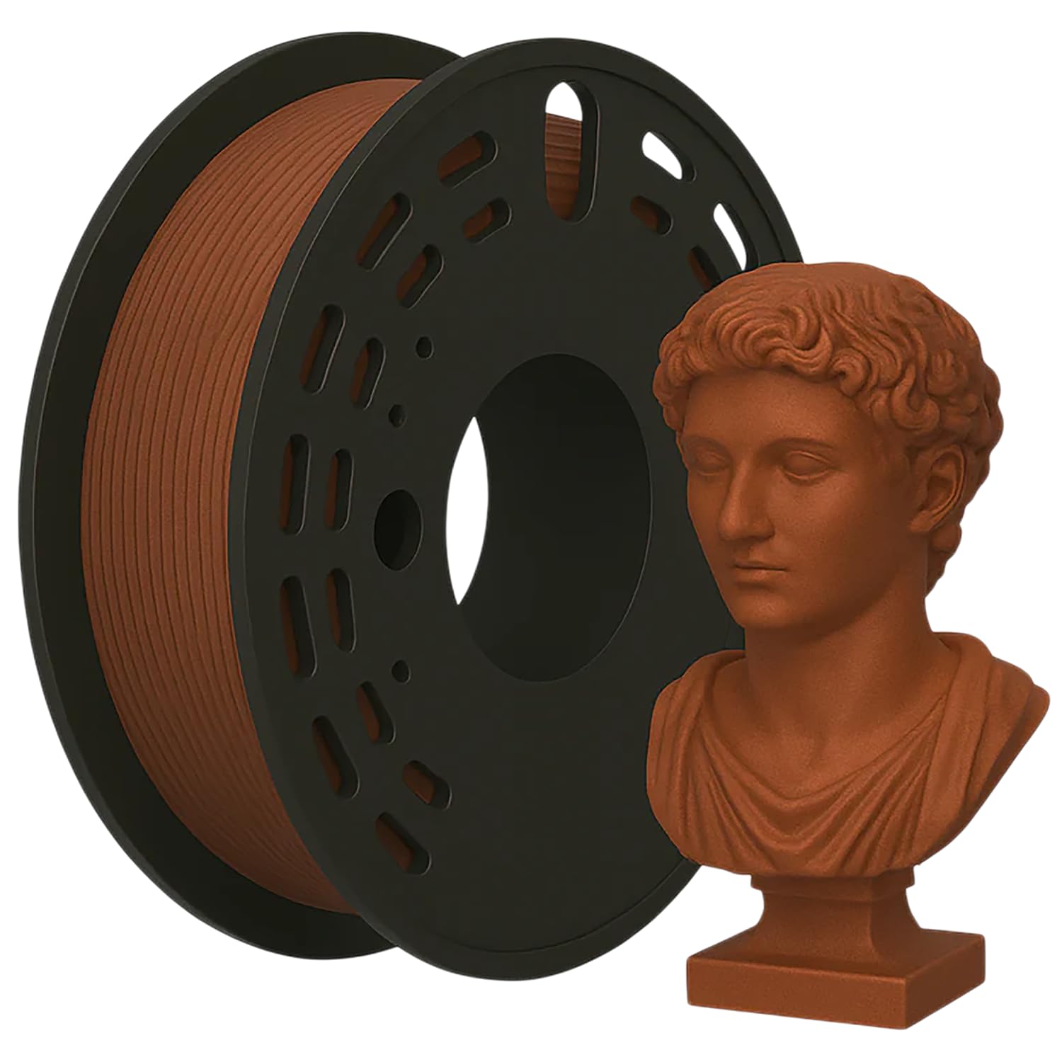 PLA PRO + 3D Printer Filament Roll, 1kg Net Weight, Great Flexibility, Eco-Friendly, High Rigidity, Biodegradable, Low Warping Output, 1.75mm Diameter, Ideal for DIY Makers (Copper)-image-8
