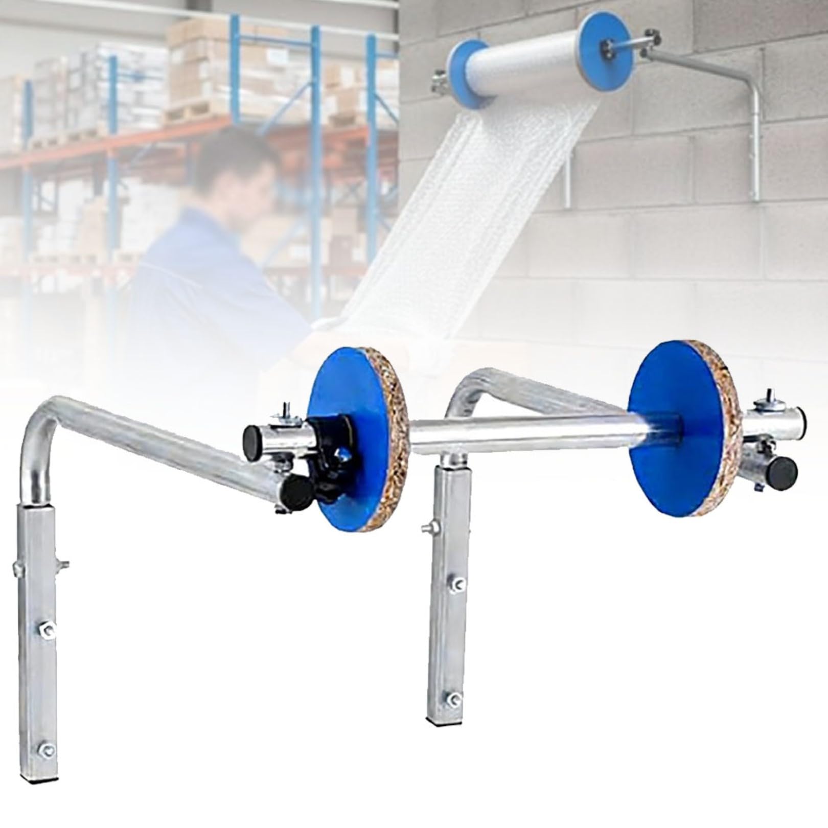 Luftpolsterfolienrollenspender, Wandmontage, manueller Verpackungsständer für Expressverpackungen, Umzugsbedarf, 50 cm