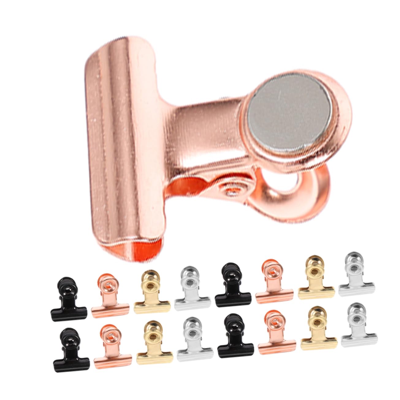 HOMSFOU 3 Sätze Magnetischer Kleiner Clip Kleine Fotoklammern Magnetische Heftklammern Magnetische Seitenclips Magnetische Fotoclips Mini-fotoclips Edelstahl 20 Stück * 3