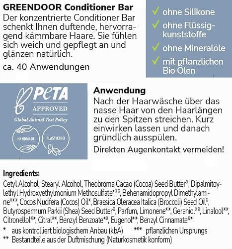 Fester Conditioner Greendoor 2er Pack Haar Conditioner Bar