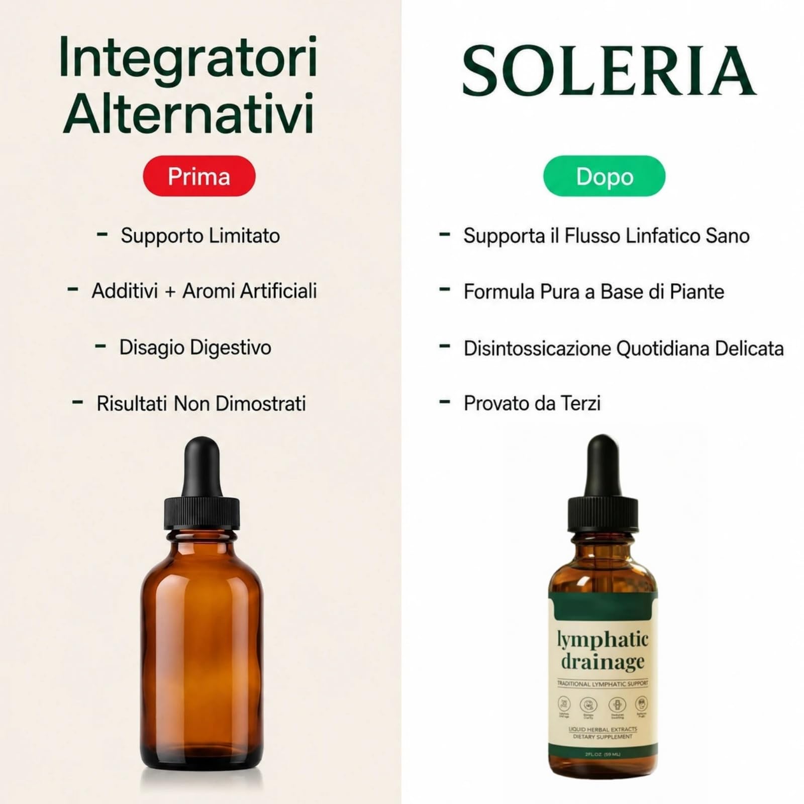Soleria Drenaggio Linfatico,Gocce Naturali,59ML