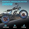 tokera MEELOD Electric Bike for Adults 2400W Dual Brushless Motor Dual 48V 40AH Removable Battery Ebike,35MPH Mountain Ebike,48V LED Headlight,Color LCD Display,Dual Shock Absorber #2