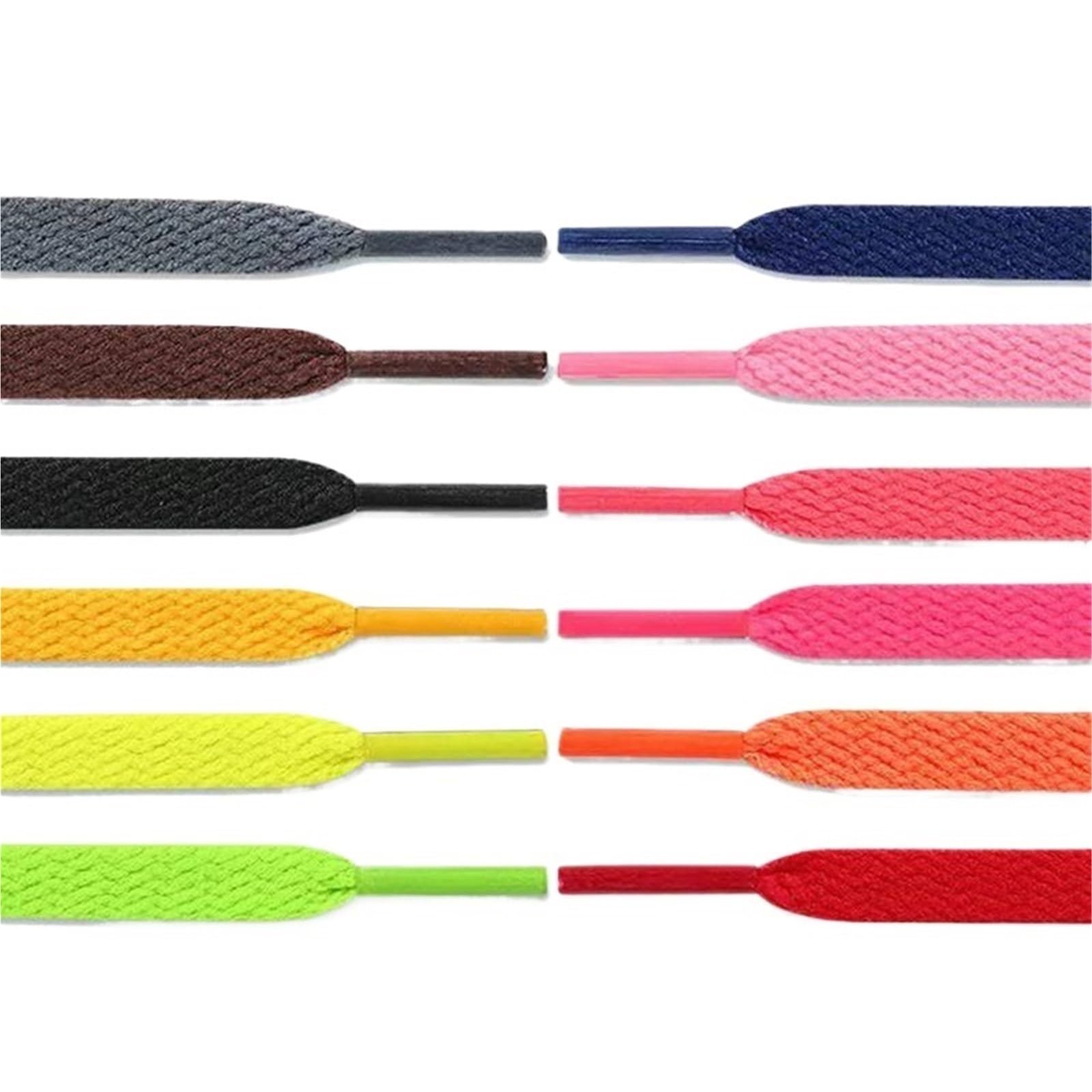 10 paia di lacci spessi for scarpe da ginnastica, senza elasticità, piatti colorati, stringhe morbide for Per Scarponi