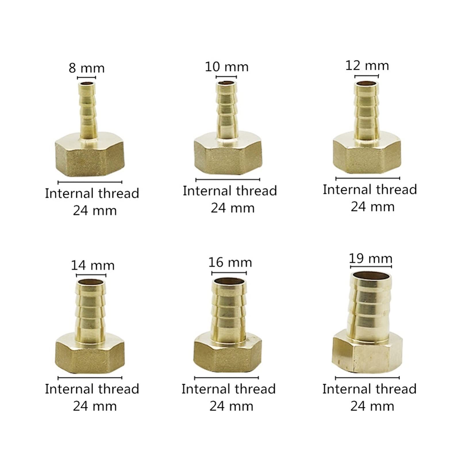 Sprühwasseranschluss, 3/4 Zoll Gewindeanschluss, 8–19 mm Widerhaken, Rohrverbindung, Bewässerungsschlauchverbinder, Aquarium-Schlauchverbinder, 30 Stück