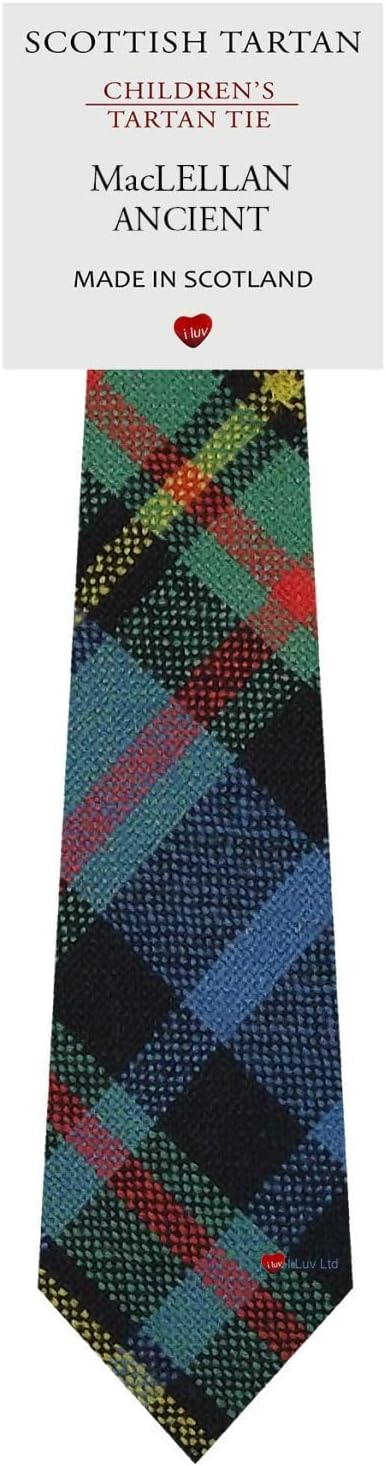 I LUV LTD Boys All Wool Tie Woven And Made in Scotland in MacLellan Ancient Tartan