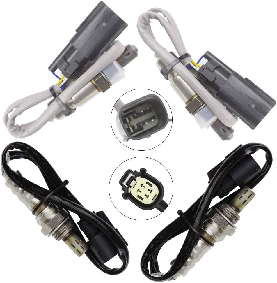 4x Oxygen O2 Sensor 1 & 2 for 2011-2012 Ford Escape 3.0L; 2013 2015 Ford Police Interceptor Sedan 3.7L Upstream + Downstream