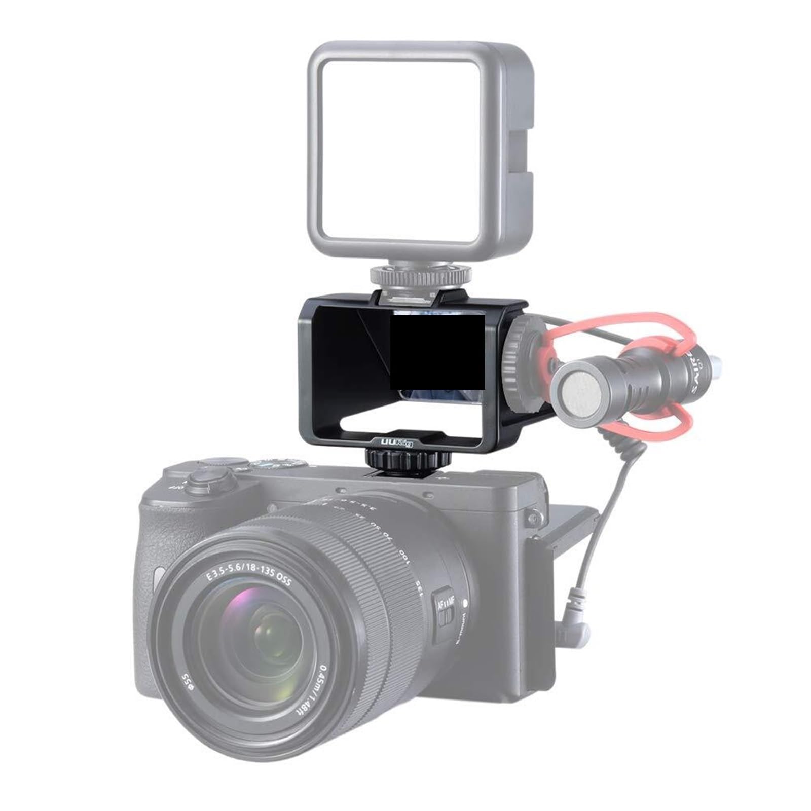 Teleprompter, 2 Stücke Teleprompter Selfie Flip Screen Mit Kalten Schuh Für Spiegellose Kameras Für Foto Studio Fotografie Zubehör für Live-Streaming