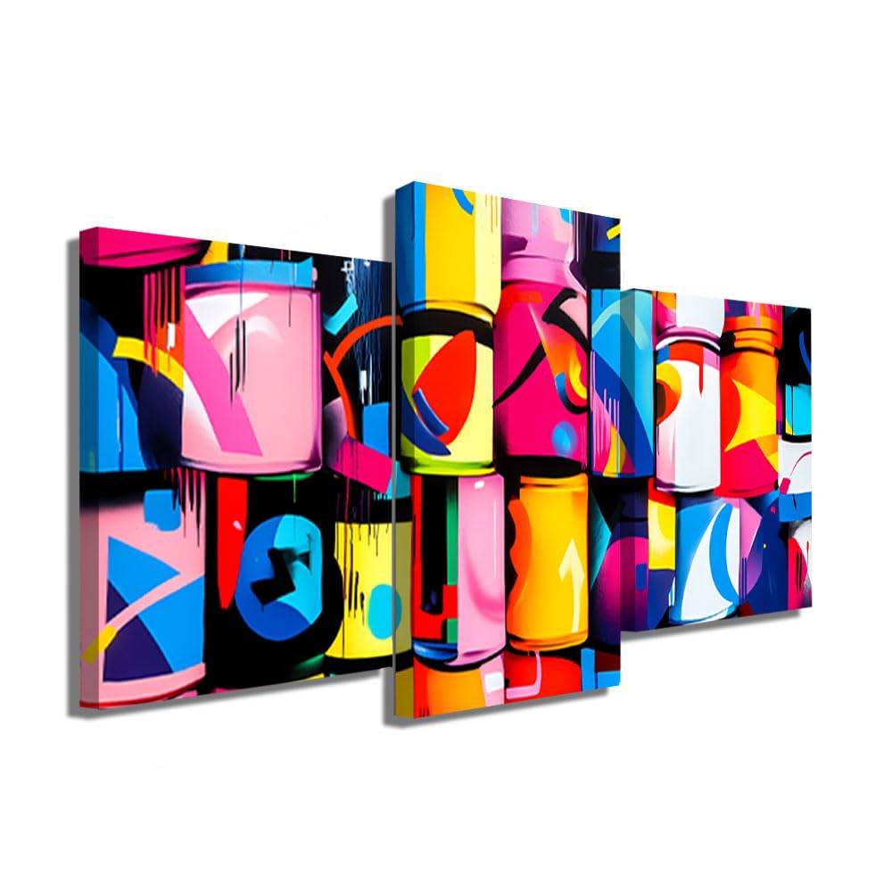 Decorazione da parete per camera da letto adolescente – Quadro Graffiti Street Art – Poster Pop Art Graffiti – Stampa su tela grande formato – Grande quadro salotto – Idea decorativa camera da letto