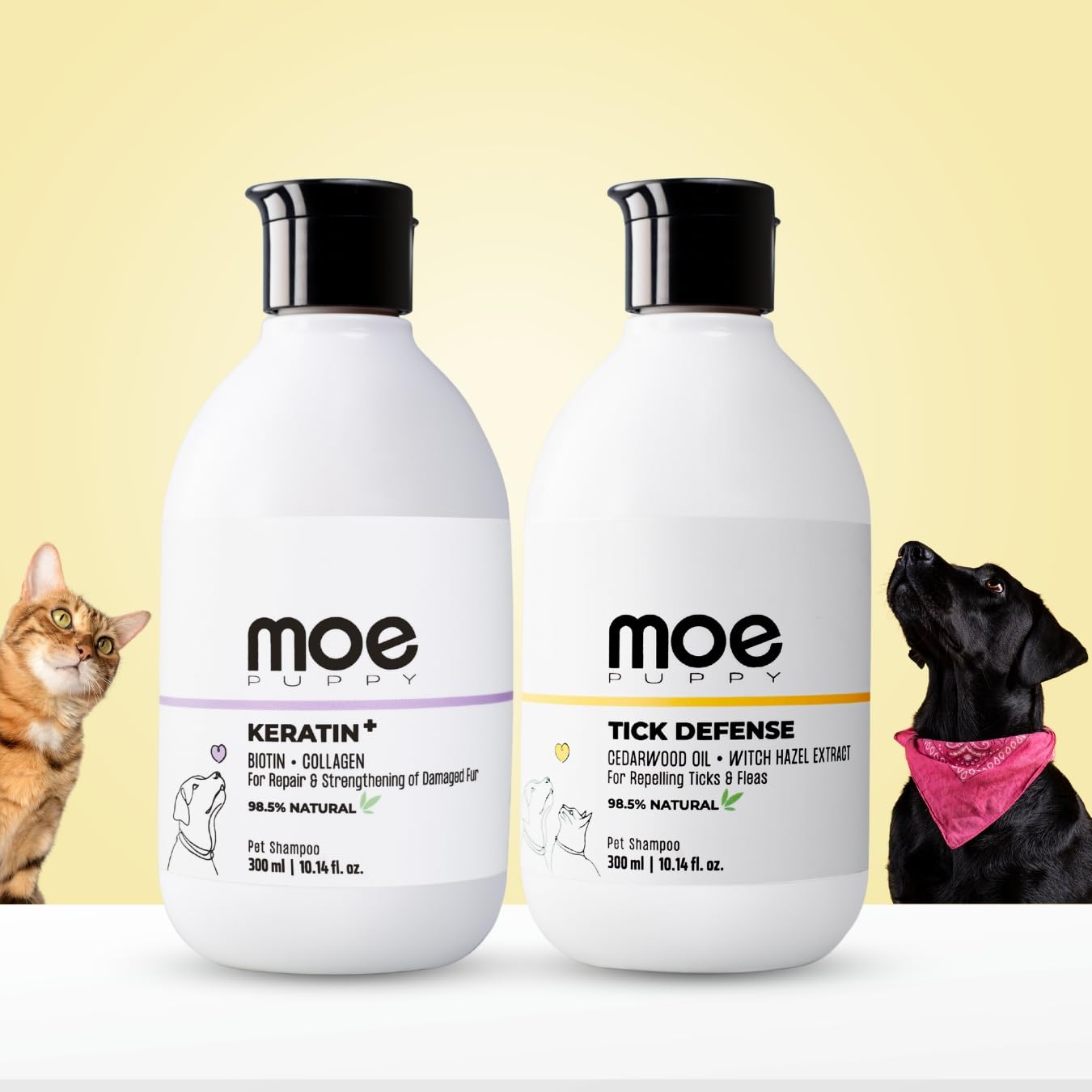Moe Ultimate Pet Shampoo Combo- Repel Ticks & Repair Fur | Tick Defense + Keratin Plus | Sulfate & Paraben Free | pH Balanced for Dogs & Cats (Pack of 2) (600ml) (B0CFFTNGDP) Amazon Price History, Amazon Price Tracker
