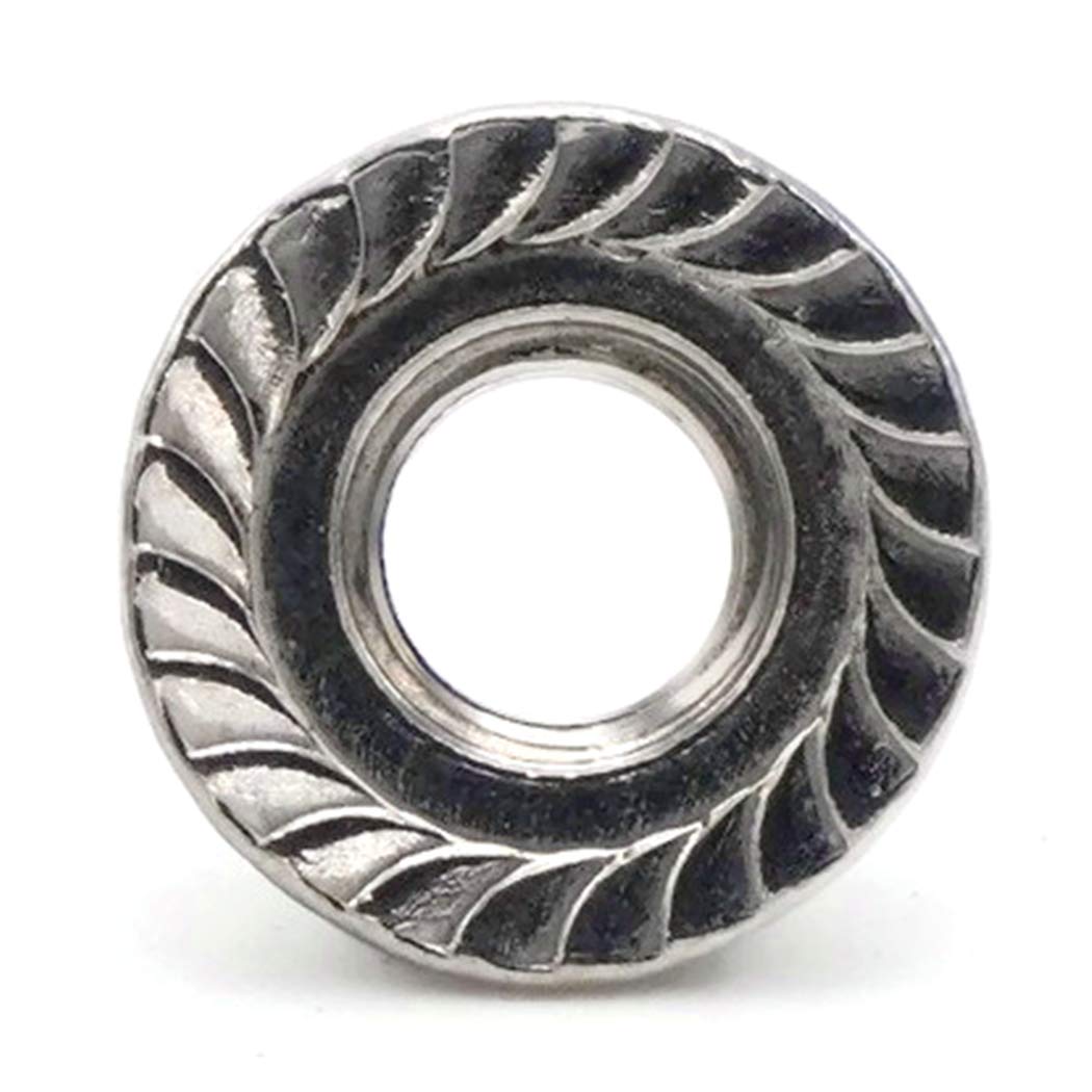 Flange Nuts Serrated 18-8 Stainless Steel - 5/16-18 (.50 Flats x .283 Thick) Qty-25