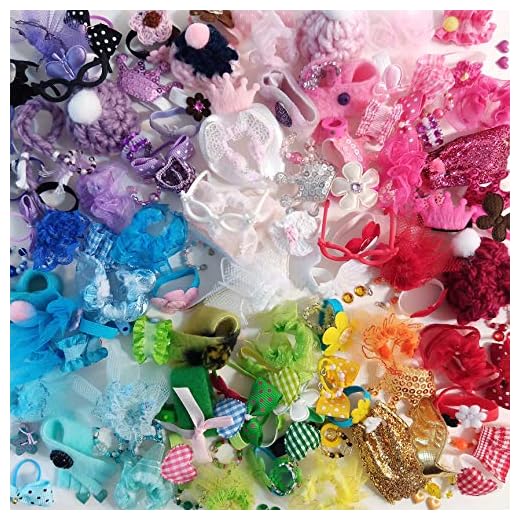 happyblockbuilder LPS Accessories Miniature Dollhouse Compatible with Littlest Pet Shop Clothing Outfits Craft Sets Random Gift Bag Lots; Pets NOT Included (Outfit 6pc.)
